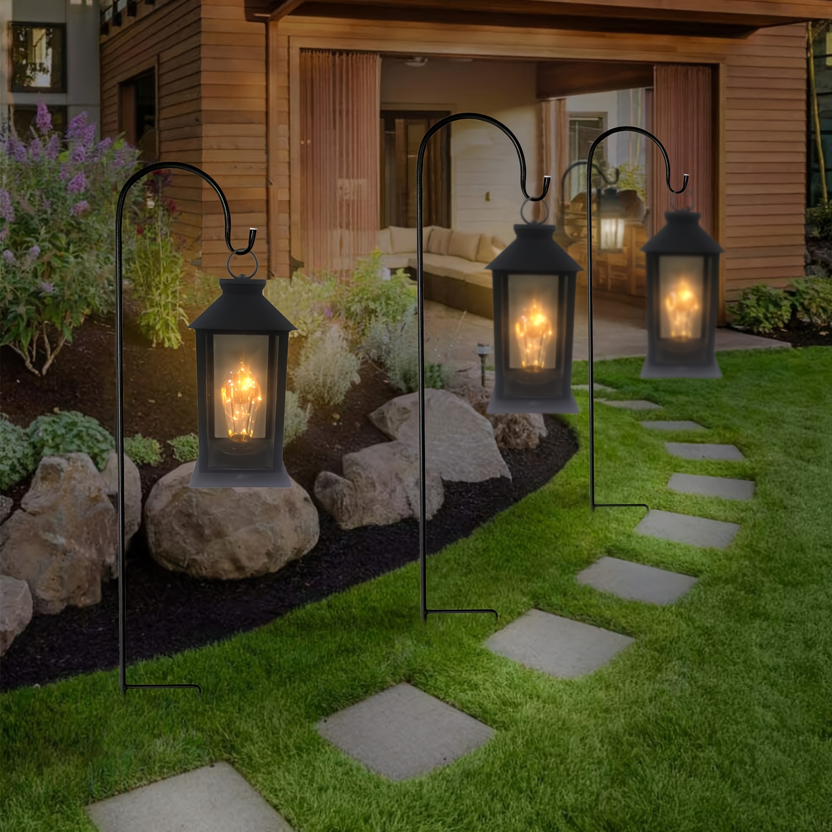 Collection Of 8 Rust-proof Garden Stakes With Shepherd Hooks For Hanging Flower Baskets, Lights, And Lanterns, Ideal For Yard Weddings, Measuring 90cm