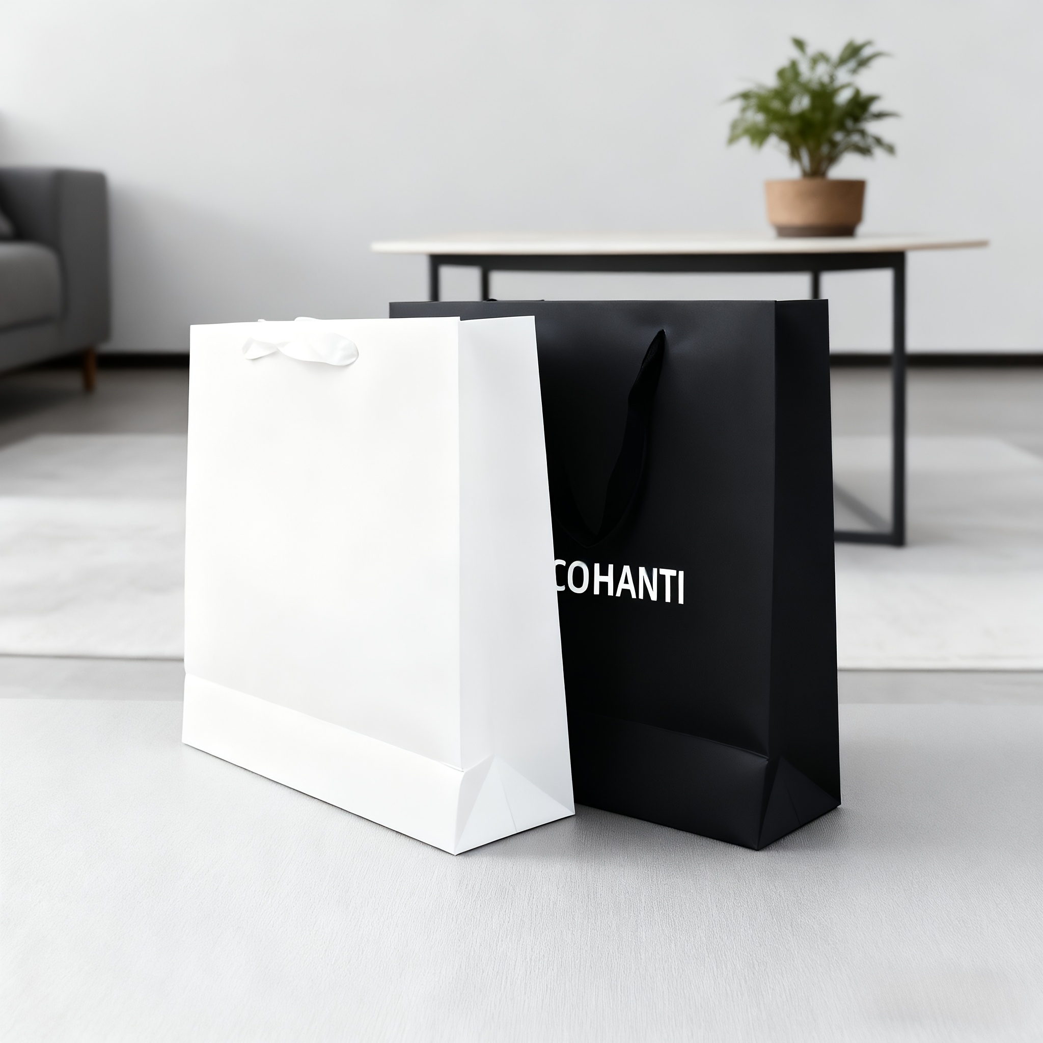 High-End Custom Business Paper Handbag with Logo Printing