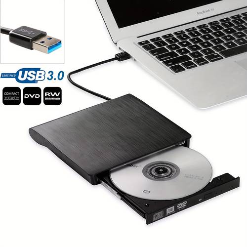 item picture usb 3 0 external cd dvd rw drive portable burner reader player for laptop pc compatible with usb 3 0 usb c cable