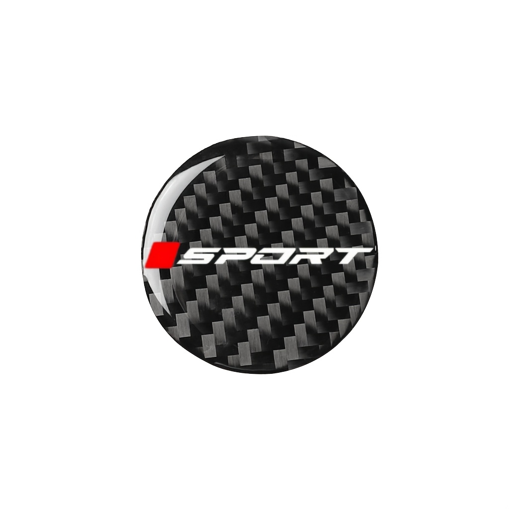TEMU Automotive Sports Style Decoration Carbon Fiber Multimedia Function Button Decoration Suitable For A3/a4 2014 2015 2016 2017 2018 2019