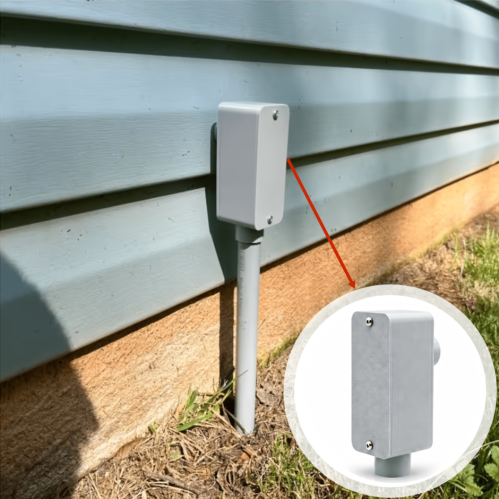 TEMU Boîte à clés cachée de électrique, cache-clés secret de tuyau, de rangement pour clé de rechange extérieur pour jardin, cour, maison