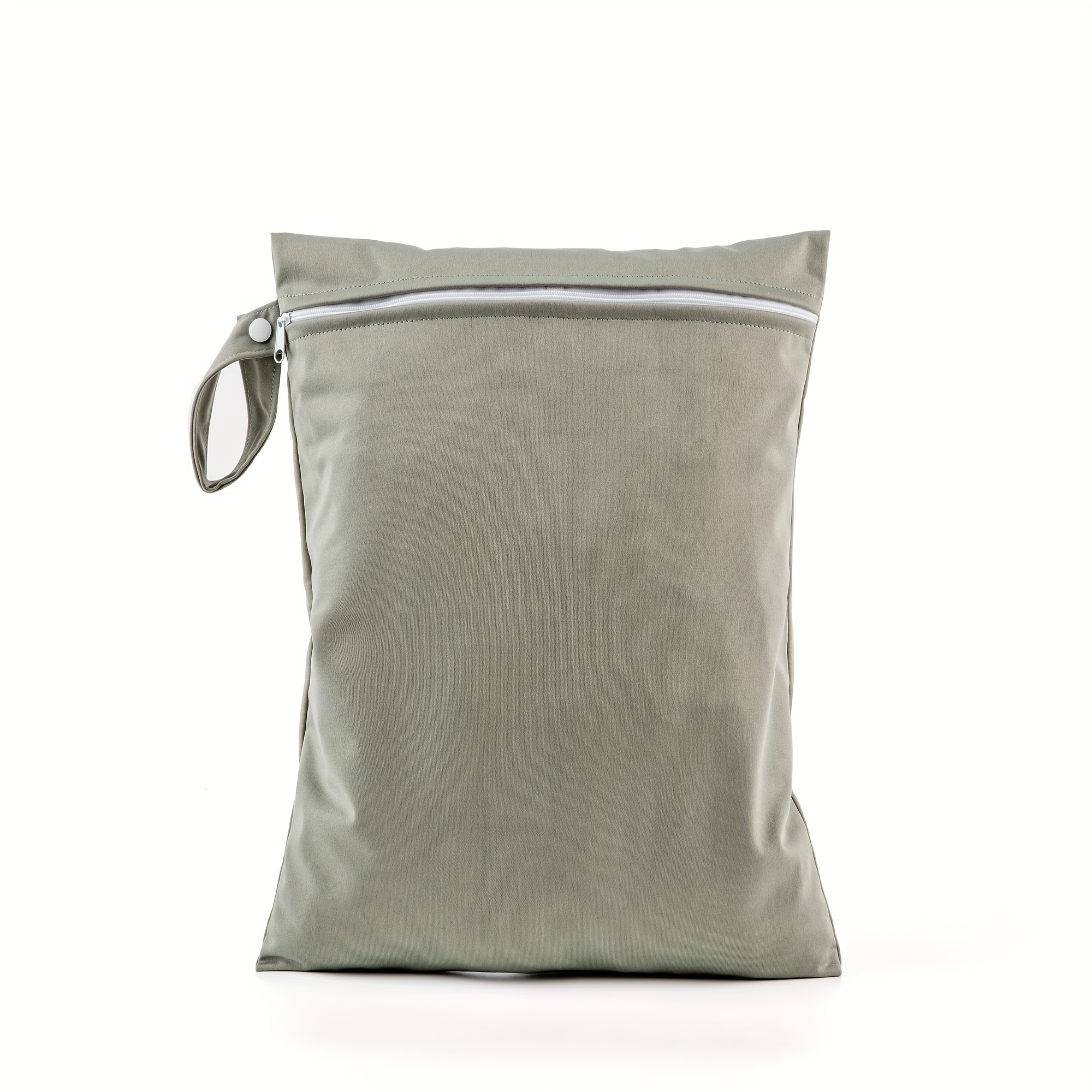 TEMU 1pc 30cm X 40cm Solid Color Zipper Diaper Storage Bag Washable And Reusable Travel Storage Bag Pul Cloth Mommy Bag