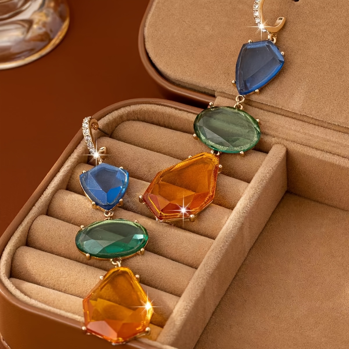 Western Style Individual Light Luxury Retro Long Design Earrings