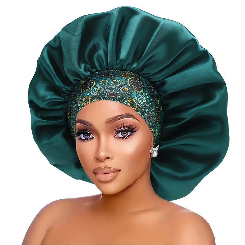 bonnet satin sleep cap women elastic wide band hair bonnet South Africa