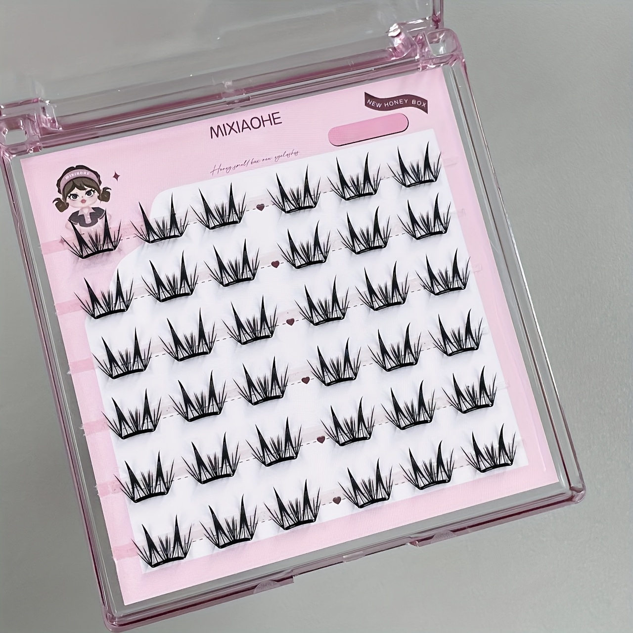 Mixiaohe Glue-free Small Patch Series False Eyelashes, Cat , C , Length 6-12mm, Soft False Eyelashes, Professional Makeup Kit, Reusable, Suitable For Beginners And Cosplay