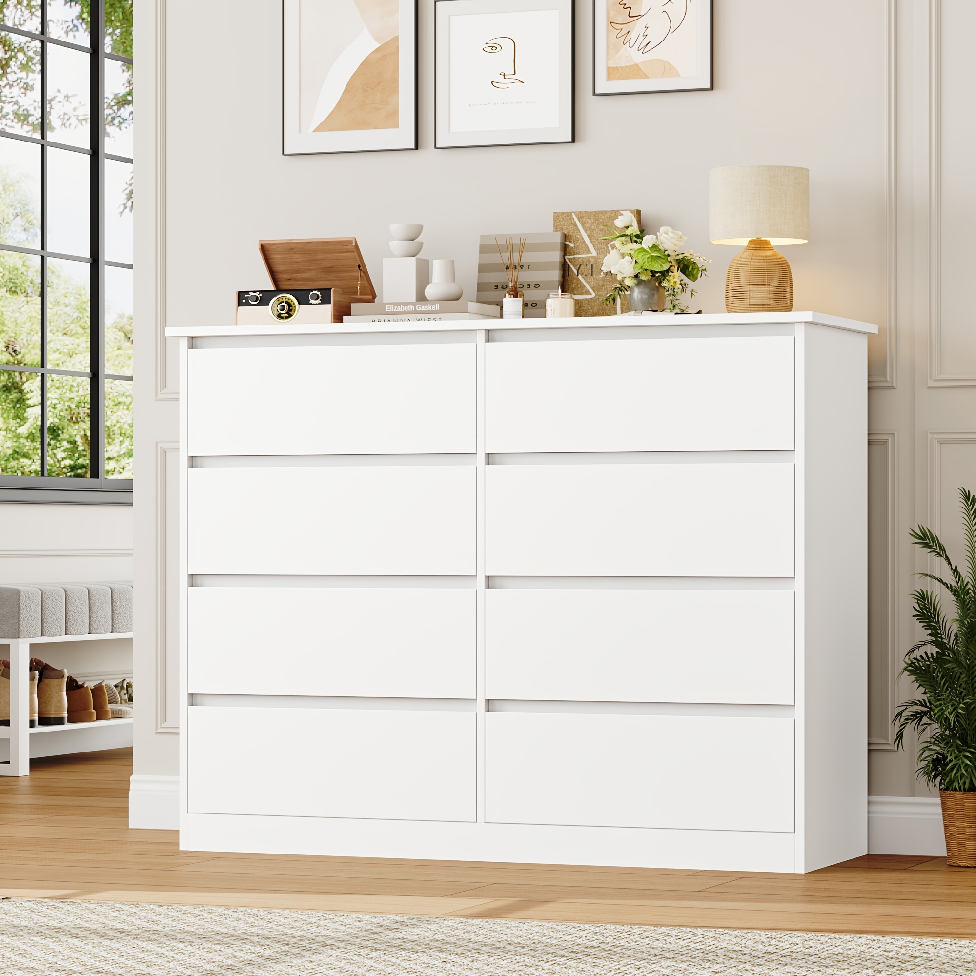 Image of Kealive 8-drawer Chest Of Drawers, Bedroom Dresser, Drawer Storage Cabinet, Modern Drawer Cabinet, For Hallway, Living Room, Bedroom, Storage Drawer Units