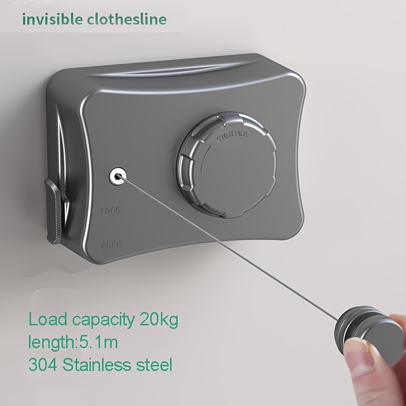 retractable indoor clothesline 5 1m length abs material suitable for living room balcony bathroom details 4