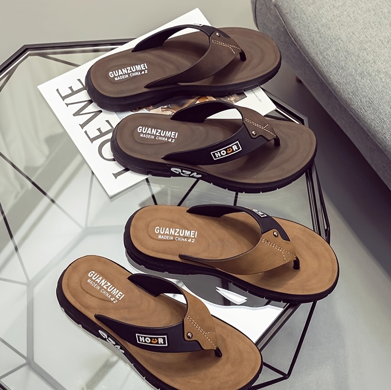 mens high end flip flops for summer designed for casual wear featuring odor slip and a soft sole for feel Product details 17