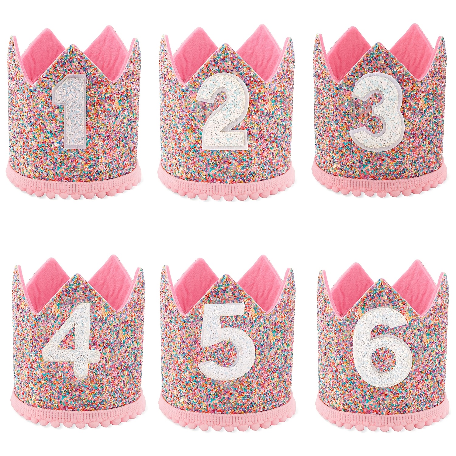 

1pc Sparkling Birthday - Felt Accessory For 1-5, Non-electric, Use, Featherless, Ideal For Party Decoration And Photo Prop