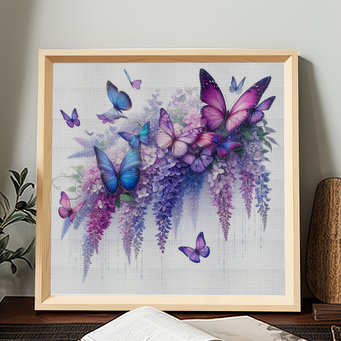 Creative Purple Flower and Butterfly Themed Craft Set