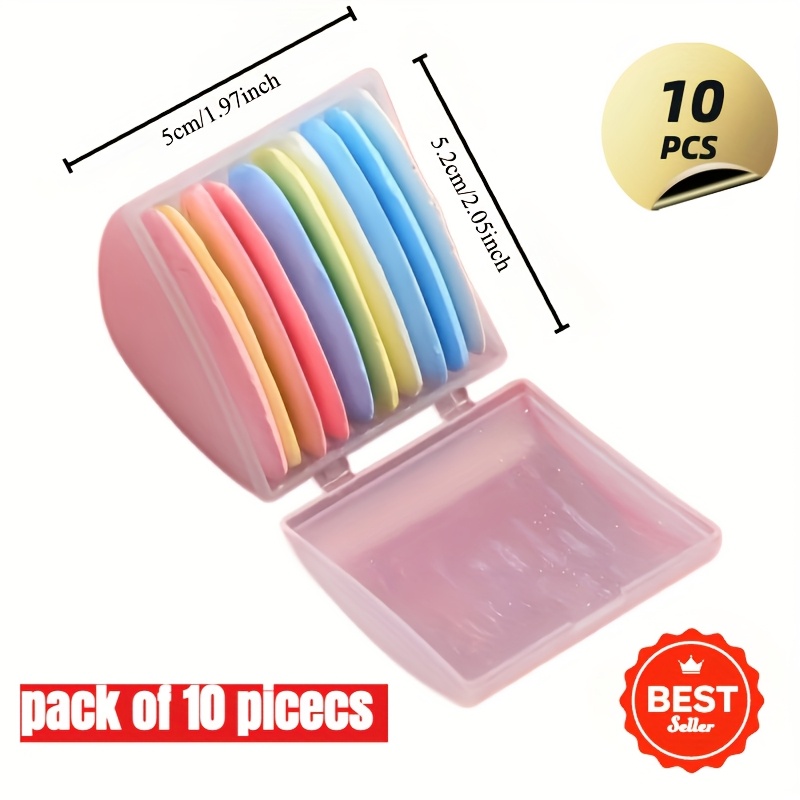 10pcs Erasable Fabric Tailor Chalk Set, Multicolor Sewing Pattern Marking Tool, Clothing Patchwork DIY Needlework Accessories in Box