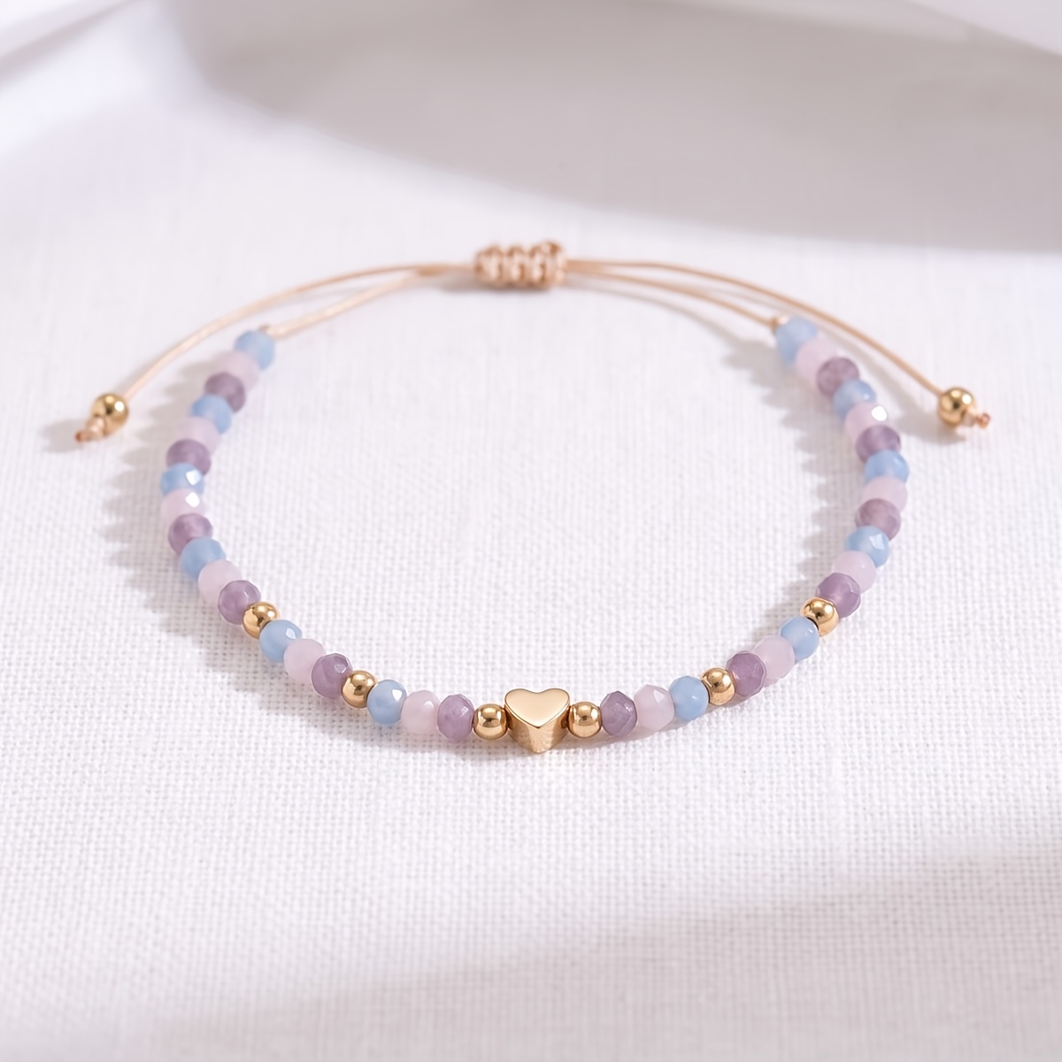 TEMU Pulsera Minimalista Morandi con Cuentas, Brazalete Ajustable de Acrílico a , Material Acrílico