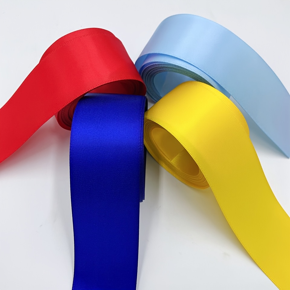 TEMU Rotolo di nastro in raso monofacciale da 4 pz/confezione (12 iarde) per decorazioni nuziali, confezioni regalo, lavoretti per feste - Nastro in