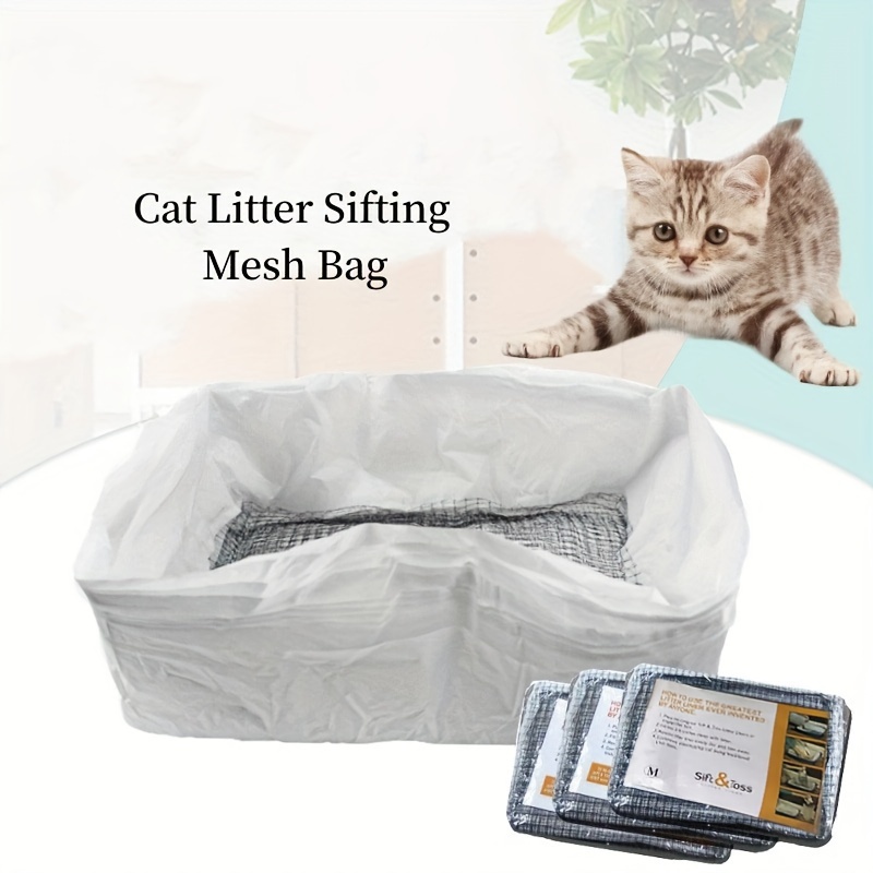 [quickclean] Cat Litter Sifting Bag, Gridding Leakage Convenient Cat