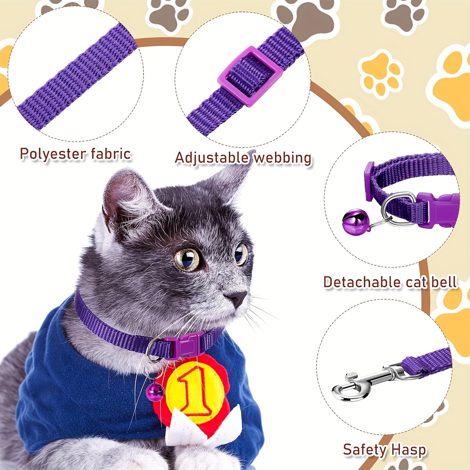 12-Set Adjustable Dog Collar and Leash Set for Training