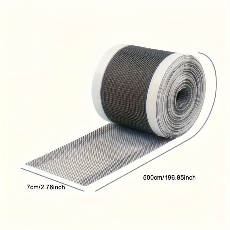 1 Roll 196.85 Inch Hair For Shower Drain, Self-adhesive Floor Drain Sticker, Bathroom Disposable Mesh Sink Filter