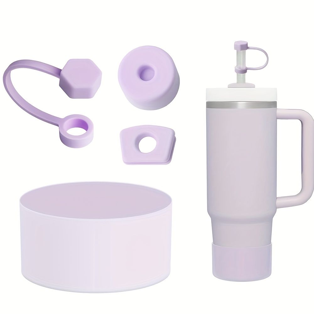 juego de accesorios para vasos termo incluyendo 3 tapones antiderrames de silicona, cubiertas para   de 9-10mm, y 1 bota de silicona para vasos de 40oz y 30oz Detalles del producto 1