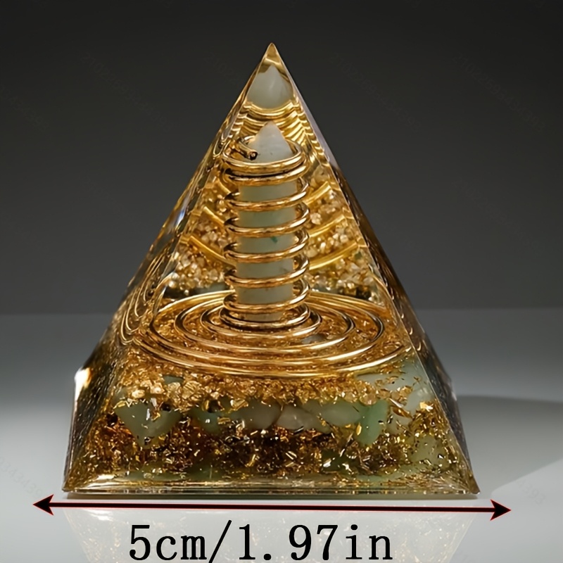 Turquoise Orgona Pyramid - Chakra. Pyramid, Suitable For Desktop And Home Decoration, Perfect Gift For Festivals!