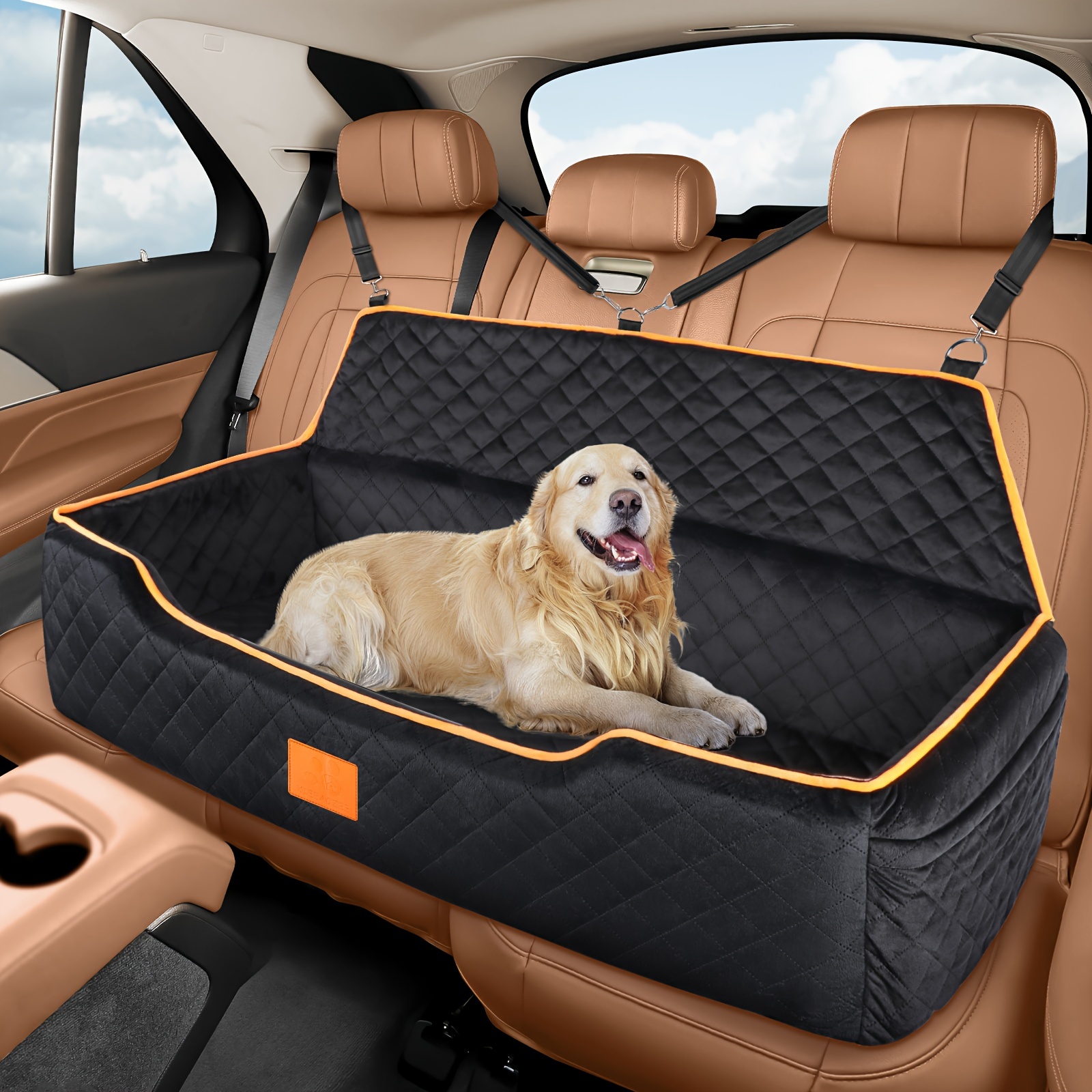 Dog Mat For Car Dog Hammock For Car QPK Backseat Pet Bed Mat, Non