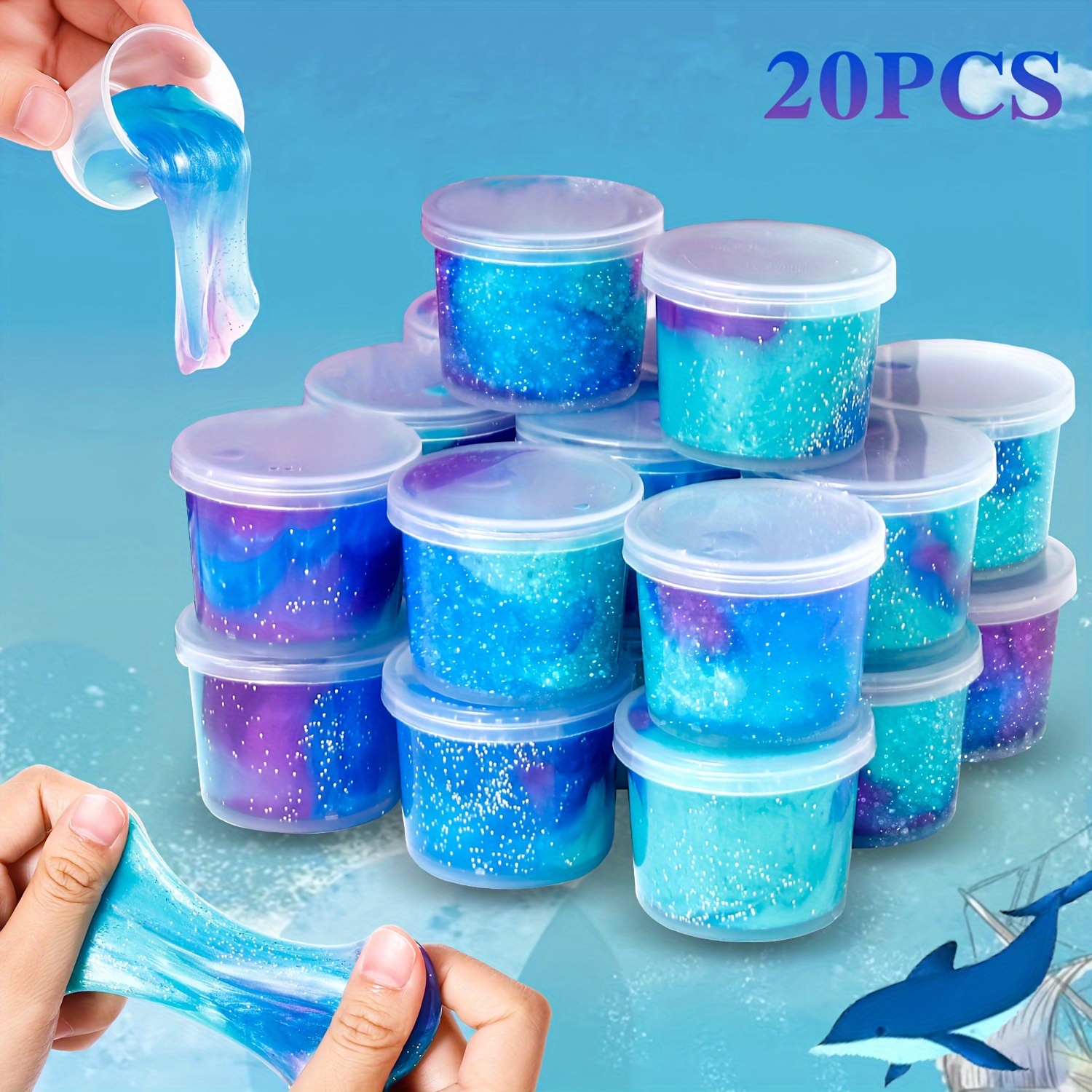 20-Pack Crystal Slime Party Favors Set