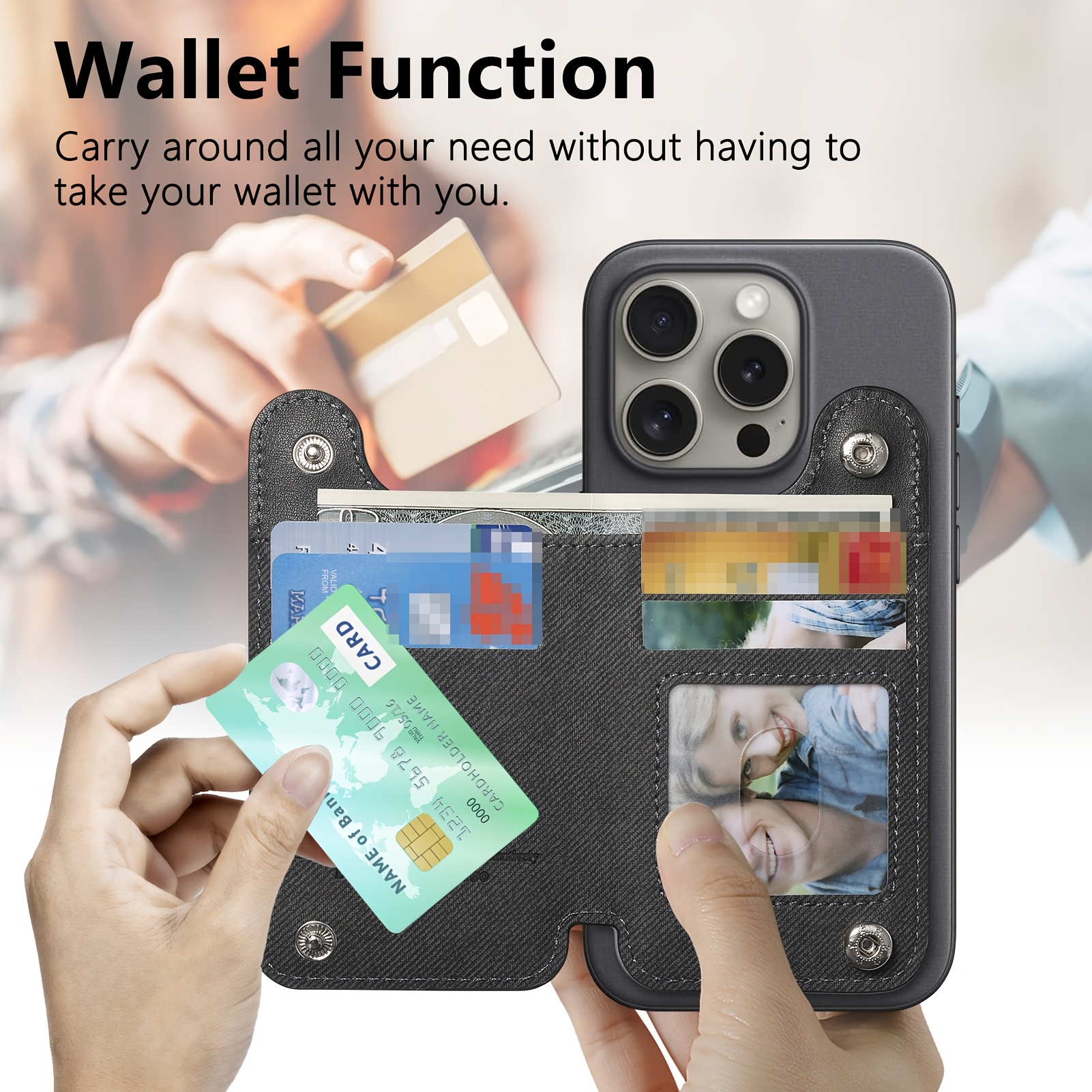 1pc flip cover card holder phone case card sleeve sticker - Temu Cyprus
