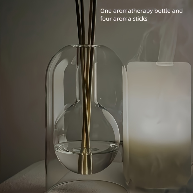 

A Pc Elegant Glass Aromatherapy Diffuser - Fragrance-free Decorative Home Fragrant Vase For Reeds - Suitable For Christmas, Easter, Thanksgiving, Valentine's Day