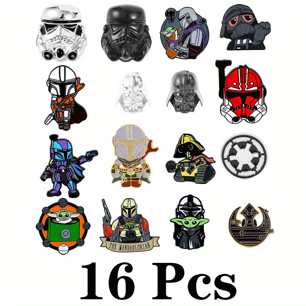 TEMU 16pcs Wars Brooch Vader Yoda Enamel Pin Metal Badge Jewelry Clothing Backpack Accessories Gift For TEMU 16pcs Wars Brooch Vader Yoda Enamel Pin Metal Badge Jewelry Clothing Backpack Accessories Gift For