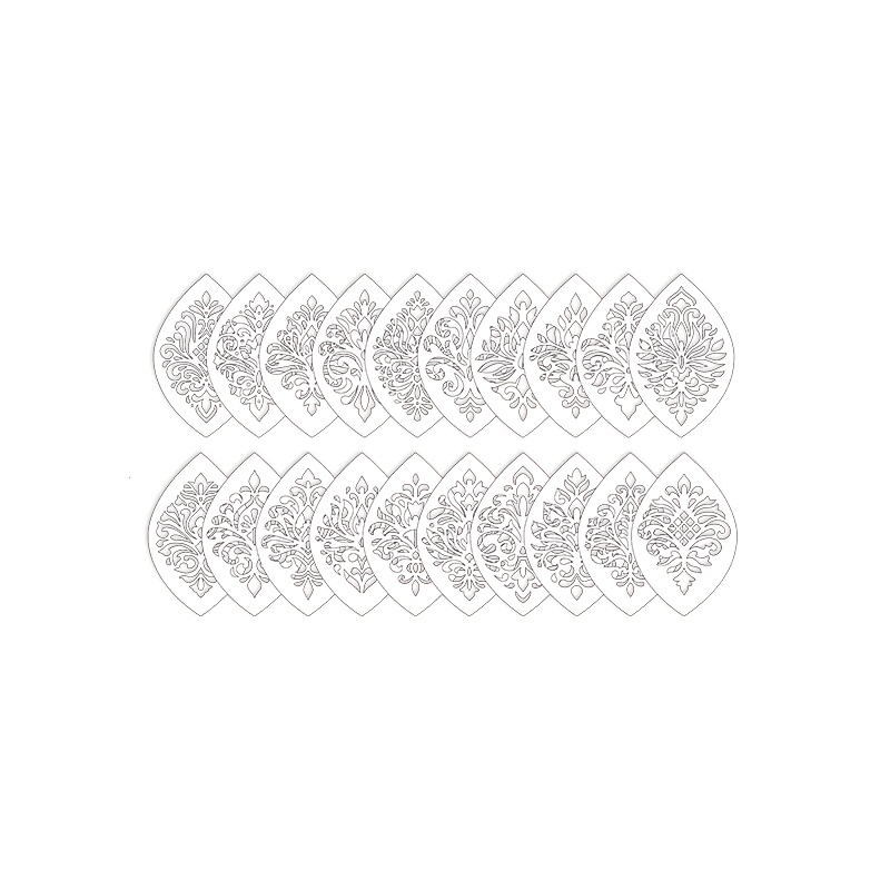 TEMU Juego de 20 plantillas de pintura de mandala de hoja, plantillas flexibles de de mandala hechas a para bricolaje, 20 exquisitos patrones de