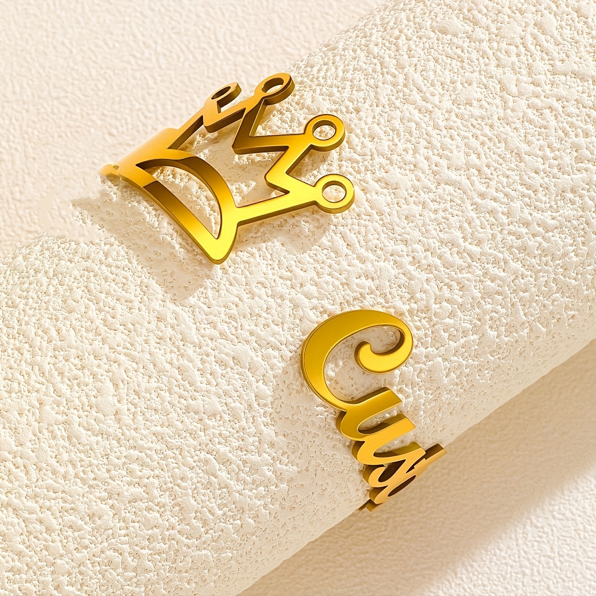 Personalized Princess Crown Name Bracelet, Adjustable Bangle