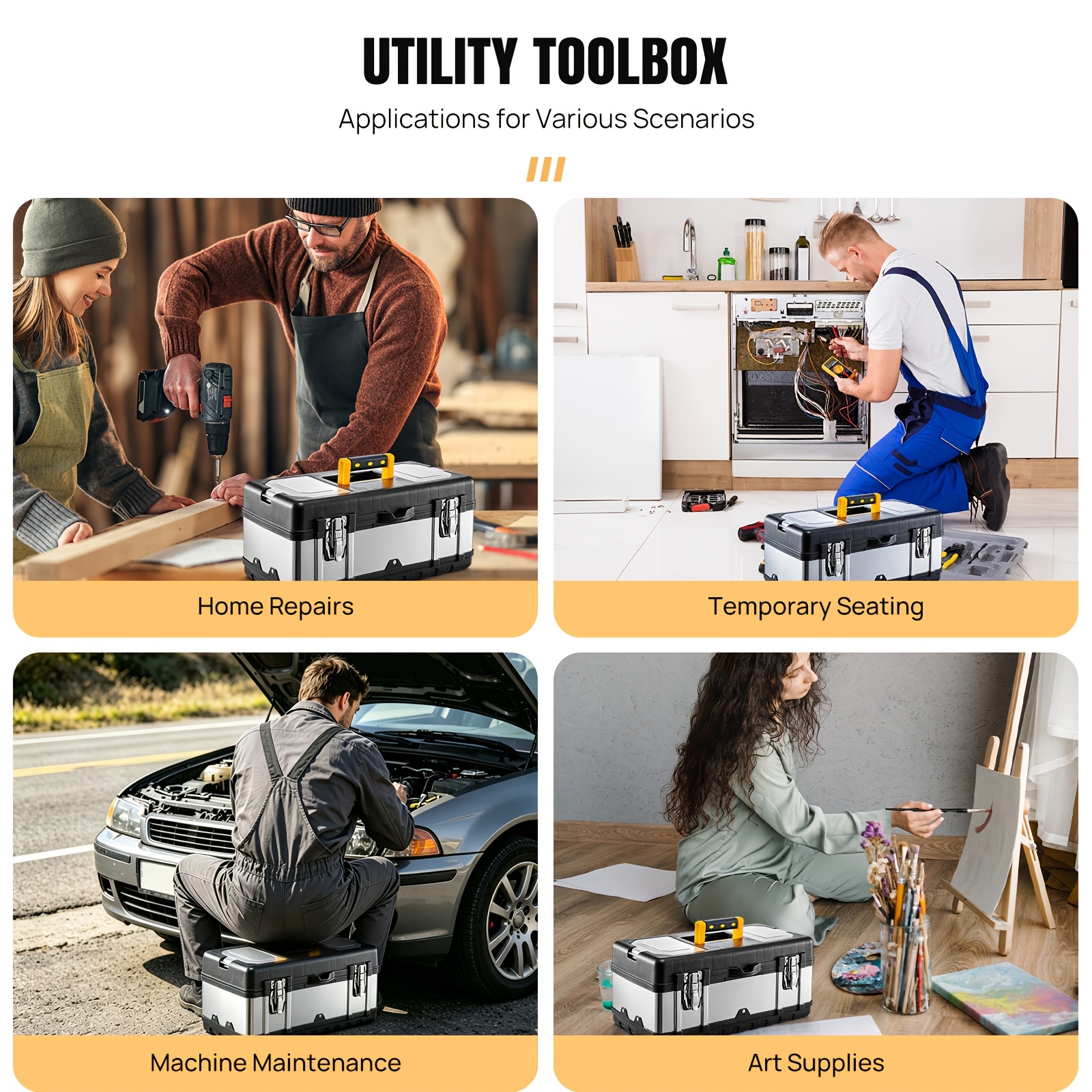 Double-Layer Portable Toolbox for Tool Storage