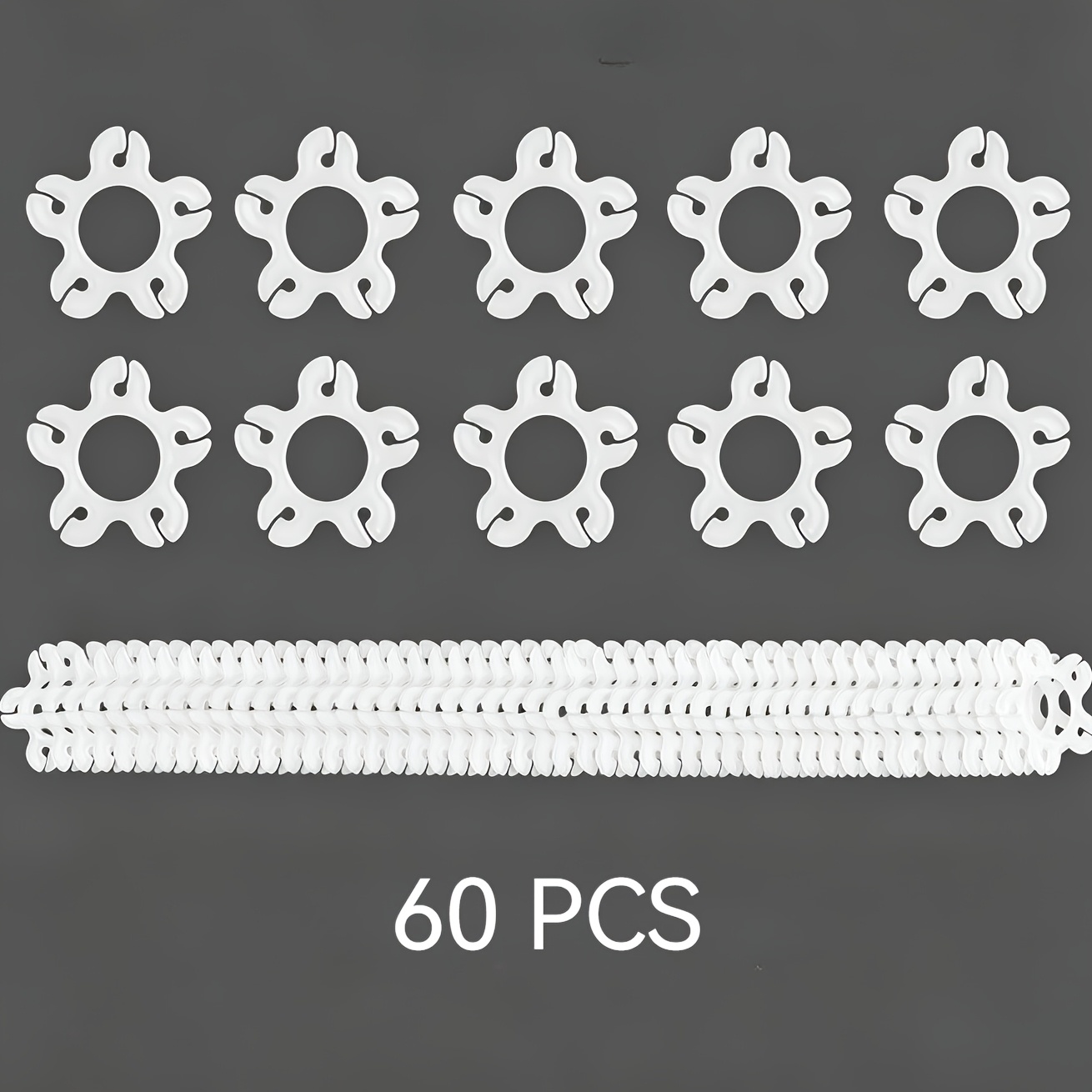 TEMU 60 clips de soporte para globos, adiciones de para de globos, compatibles con palos de globos regulares, reutilizables, fáciles de y desmontar,