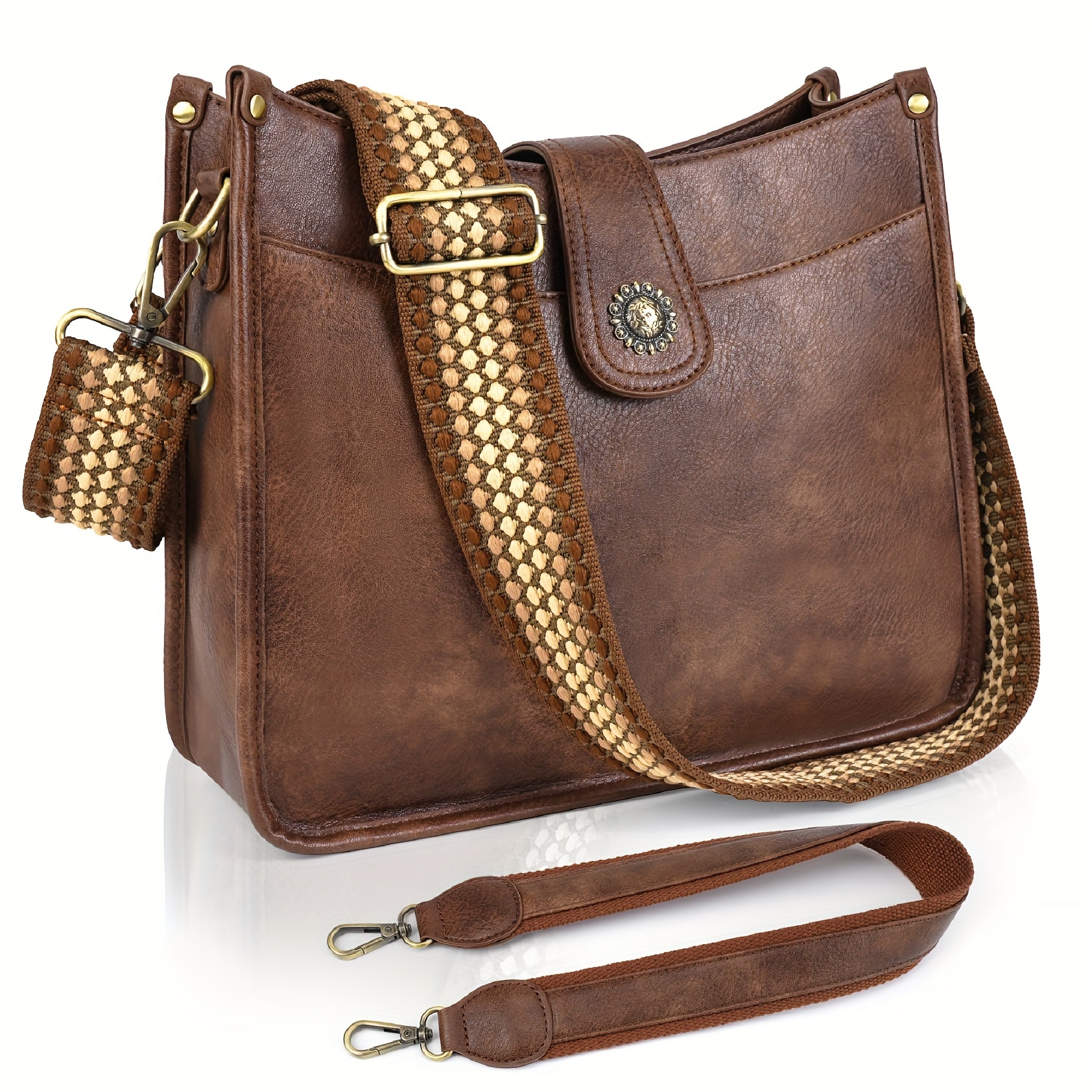 

Women'-style Hobo Shoulder Bag With Adjustable Strap, Detachable Shoulder Strap, Zipper Closure