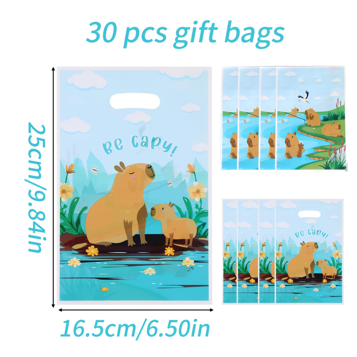 TEMU 30 Bolsas de Regalo de de Dibujos Animados, Embalaje Temático para Regalos de Animales de , Bolsas de Regalo de Plástico y Papel de Vidrio,