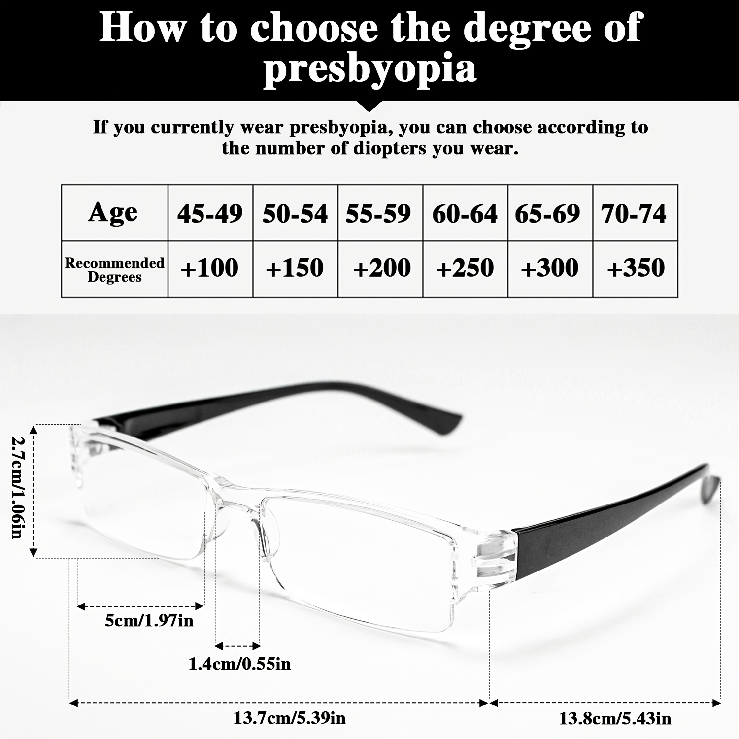 6-Pack Small Rectangular Reading Glasses