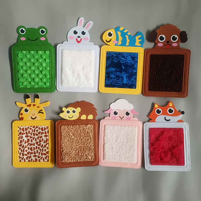 New Animal Theme Sensory Mat with Textured Felt Touch Boards Suitable  for Autistic Boys and Girls' Assistive Toys, Early
