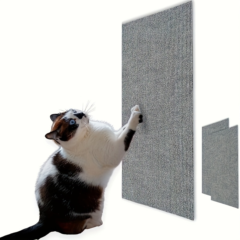 

Ultimate Cat Scratch Protection: 3 Self-adhesive Mats, 23.6"x11.8", For Trees & Furniture - Grey