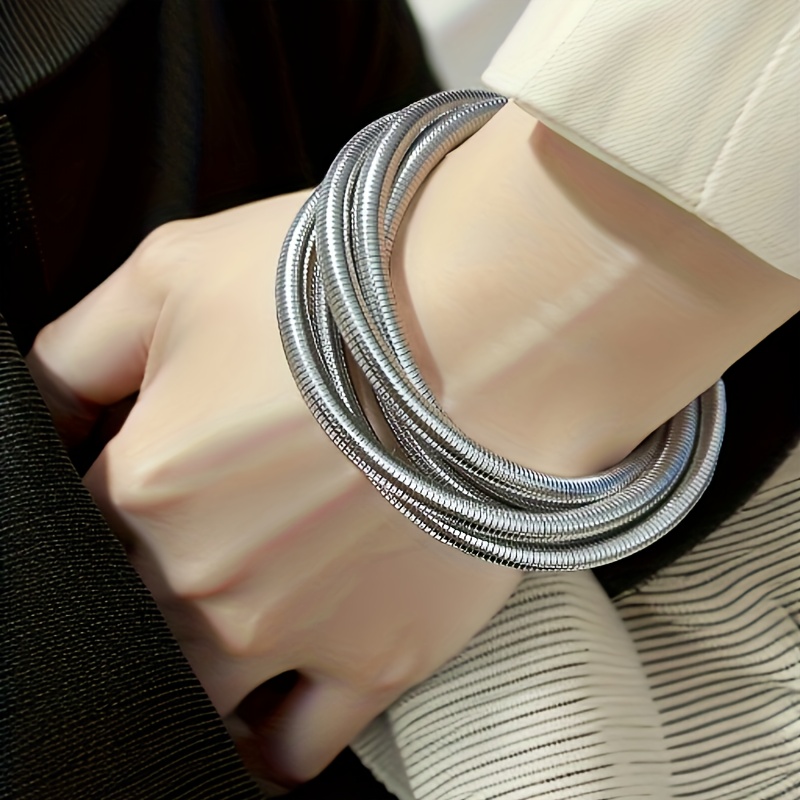 

Multilayer Elastic Bangle Unisex Adjustable Detachable Multi-purpose Bracelet Jewelry Gift
