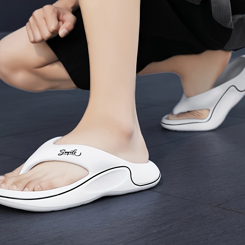 mens trendy comfortable flip flops breathable slippers for indoor outdoor beach details 0