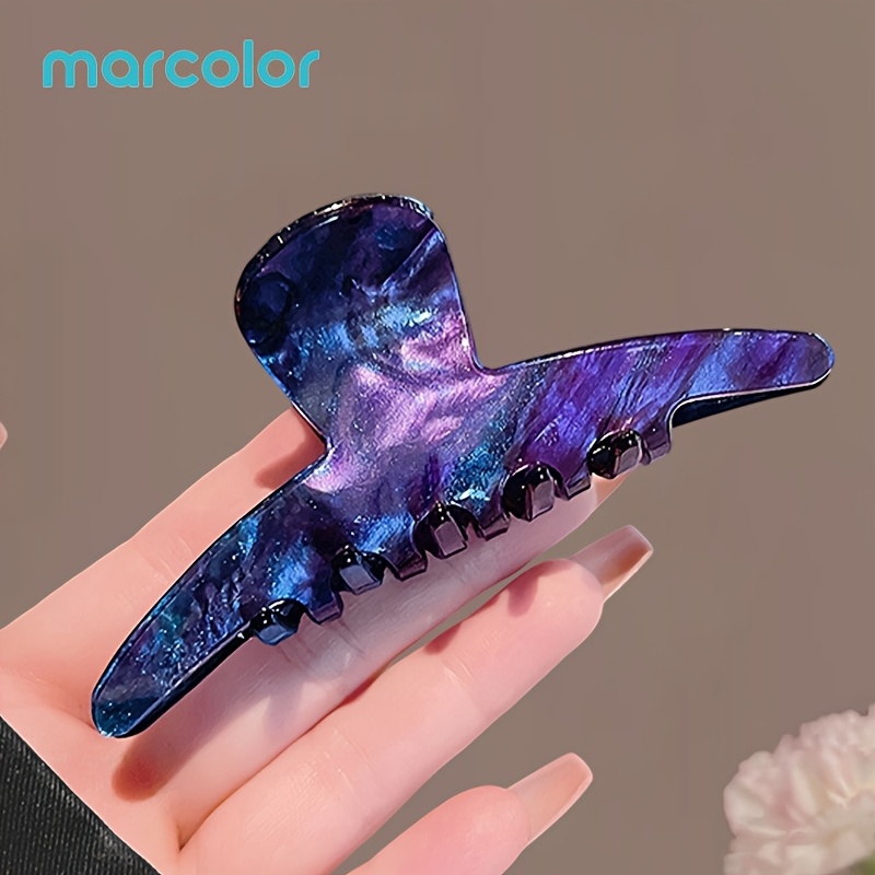 TEMU Marcolor Ombre Shark Clip New Claw Clip Gentle Tone Hair Clip Exquisite And Durable Women's Decorative Hair Accessory