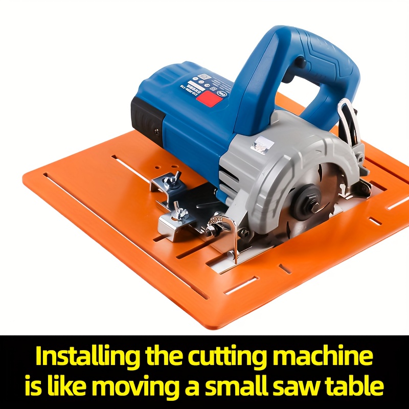 1pc universal cutting machine base plate kit 28 x 25cm woodworking circular saw bottom board 5mm thickness with laser scale adjustable positioning guide woodworking aid tool Product details 3