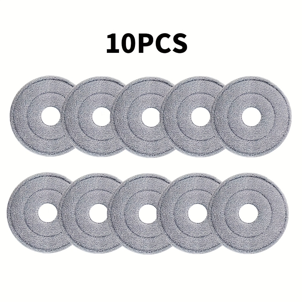 TEMU 10 Recharges de serpillère réutilisables pour balais rotatifs, tampons de remplacement réutilisables et rechargeables