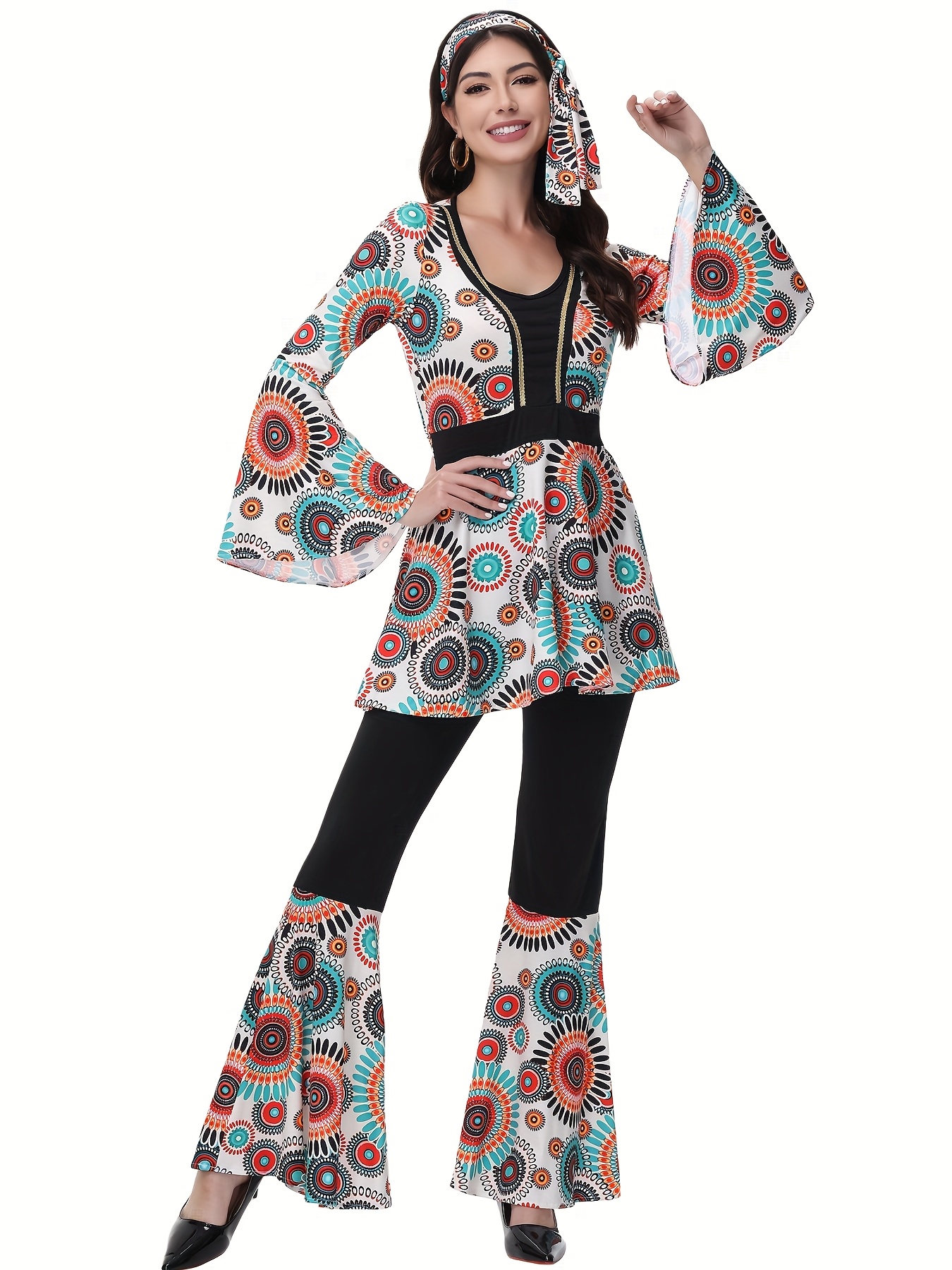 tenues disco vintage vêtements hippies années 60 70 costumes - Temu France, image size:800x1067