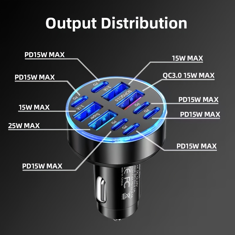 3 stuks 40W Ultra-Snelle Mobiele Telefoon Oplader, Intelligente Voltage Detectie Digitaal Display, Geschikt voor USB en Type-C, Auto Oplader Adapter, Auto Oplader, Auto Accessoires, Auto Auto Accessoires, Mobiele Telefoon Oplader