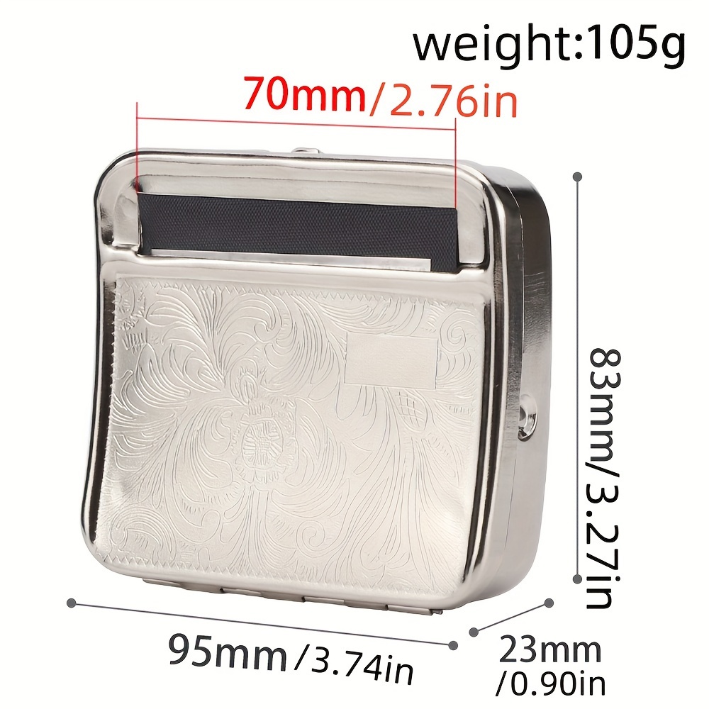 self rolling cigarette machine manual cigarette rolling machine silver adjustable portable
