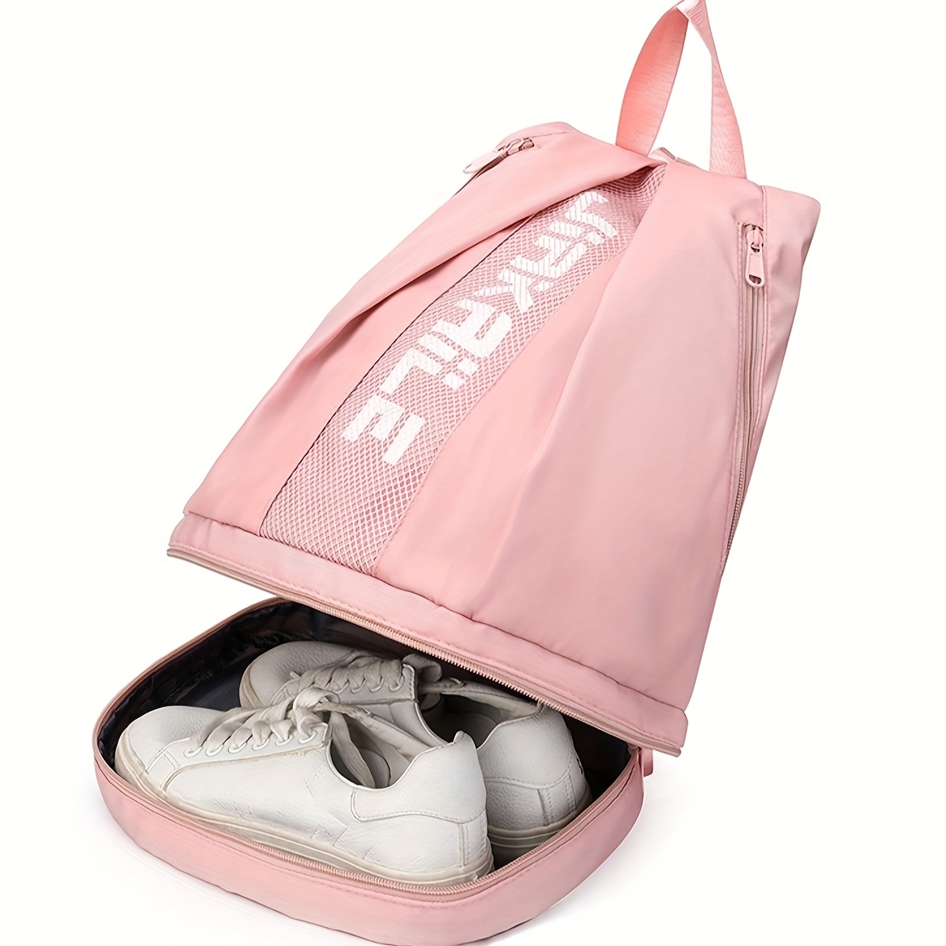 Image of Versatile Women Travel Storage Bag, Small Backpack For Camping Hiking, Portable Fitness Casual Drawstring Backpack, Not For Heavy , Shoe Compartment To Us Women 5 Eur 36 Only