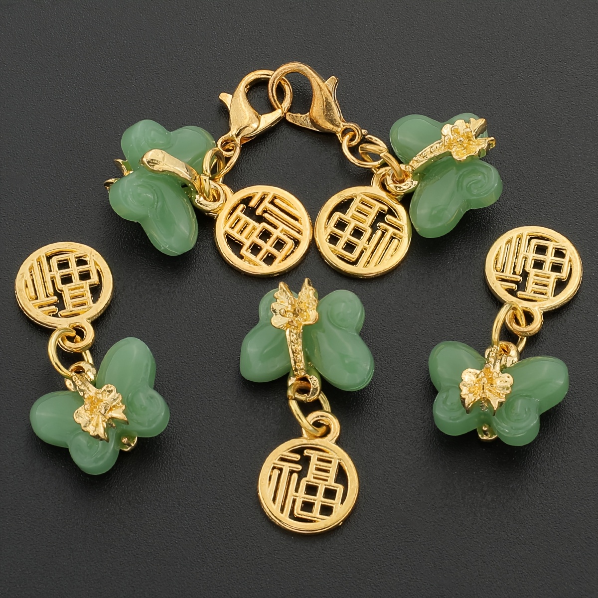 

10pcs Chinese , "fu" Pendants, Accessories, Making For Necklaces, Bracelets, , And Embellishments, For Christmas