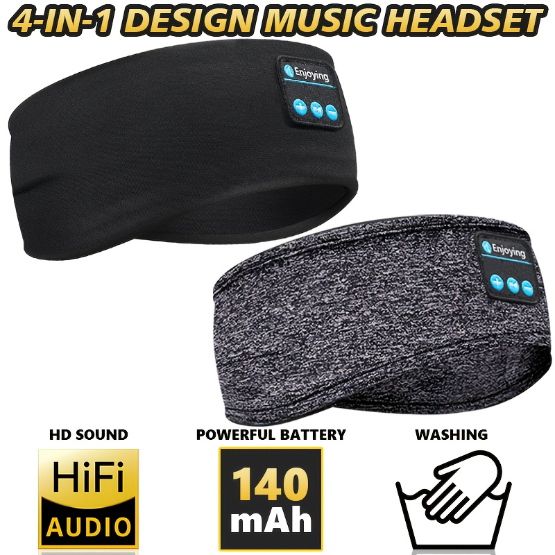 Fascia Per Capelli/maschera Per Dormire Bluetooth Cuffie Per Dormire Black 91852592