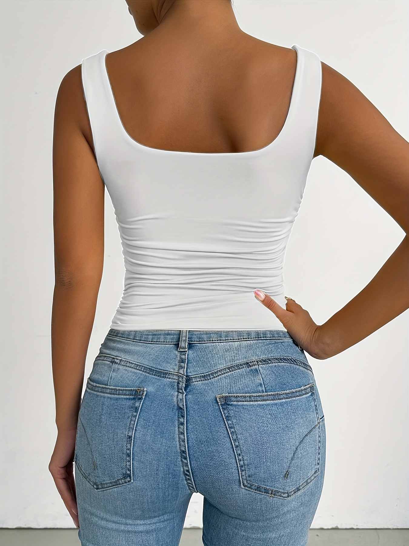 Women'S Red Strapless Tank Top - Skinny Fit, Sleeveless, All-Season, Sexy Style, Solid Color, Perfect for Casual Attire, Casual Attire Top|Strapless Fashion|Skinny Fit Top