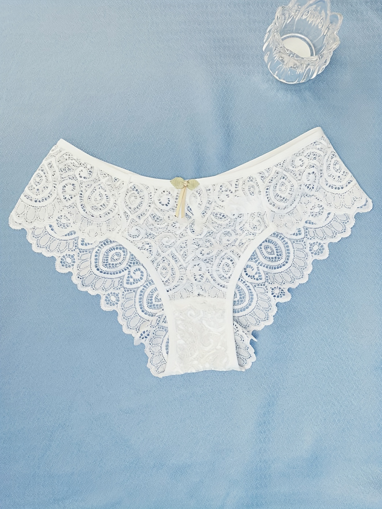 Sexy High Lace Briefs Stretchy Semi sheer French cut - Temu New