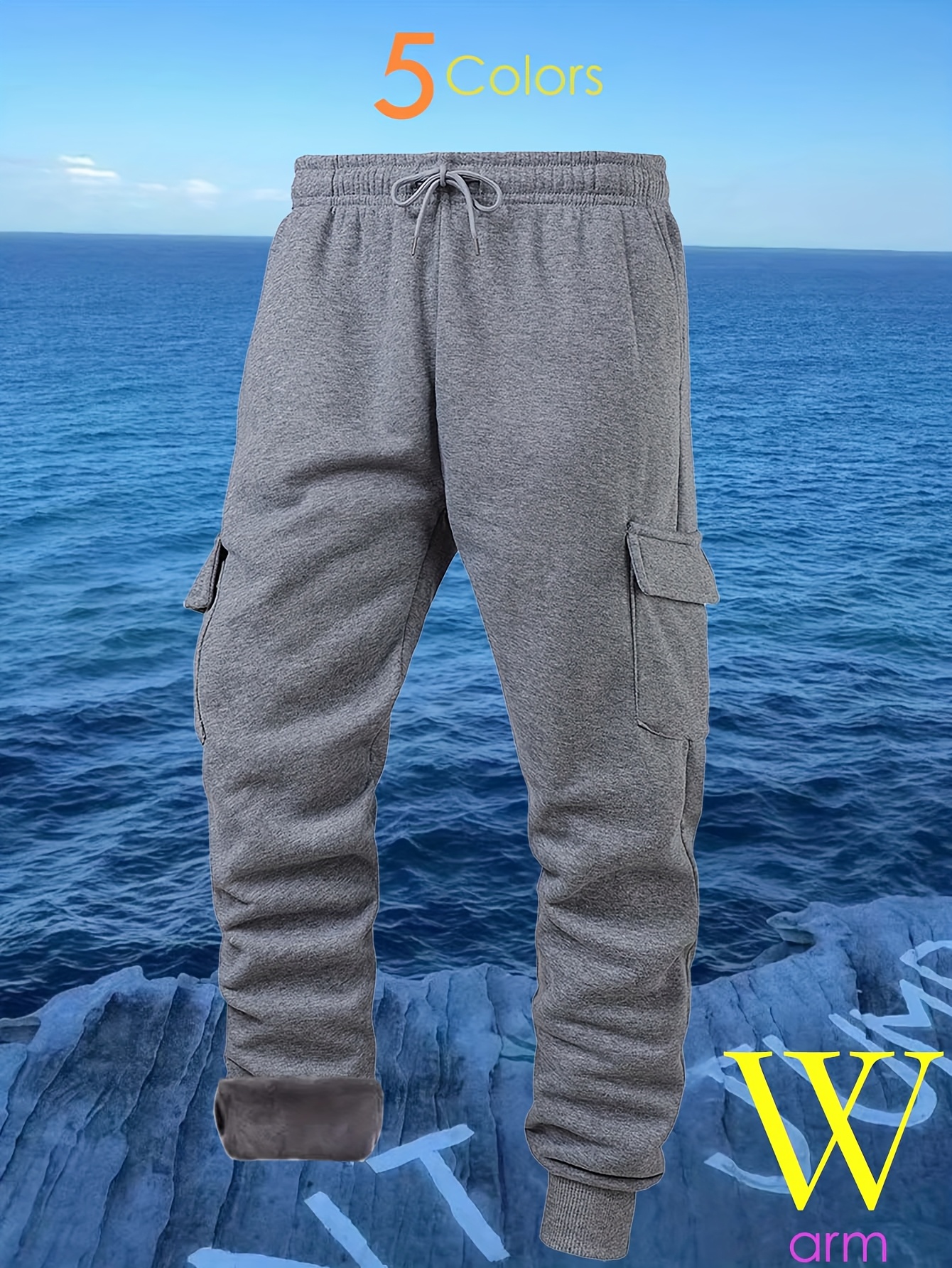 Jogger Cargo Homme Pantalon Long Chaud et Décontracté pour Couple Style Urbain Tendance, Nouveautés d
